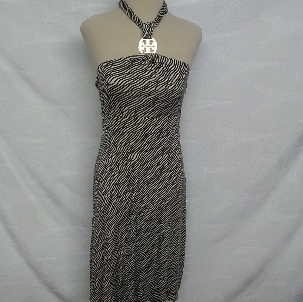 Tory Burch Silk Halter Sheath Dress.